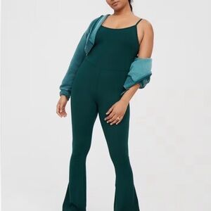 Aerie Forest Green Jumpsuit Flare